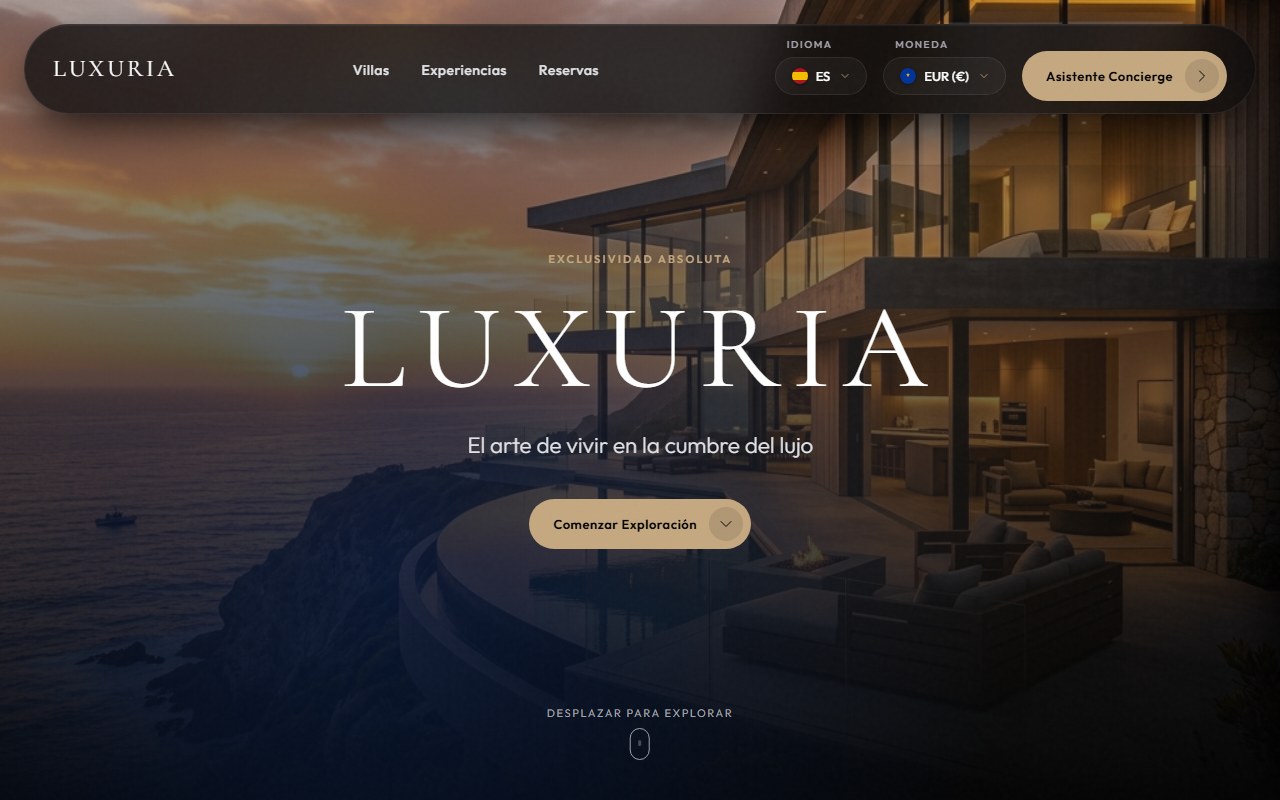 Luxuria App Web